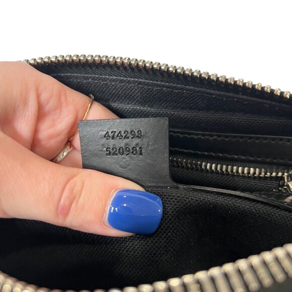 $1100 GUCCI Charcoal GG Supreme Multi Monogram Canvas Belt Bag - Picture 10 of 12